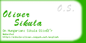 oliver sikula business card